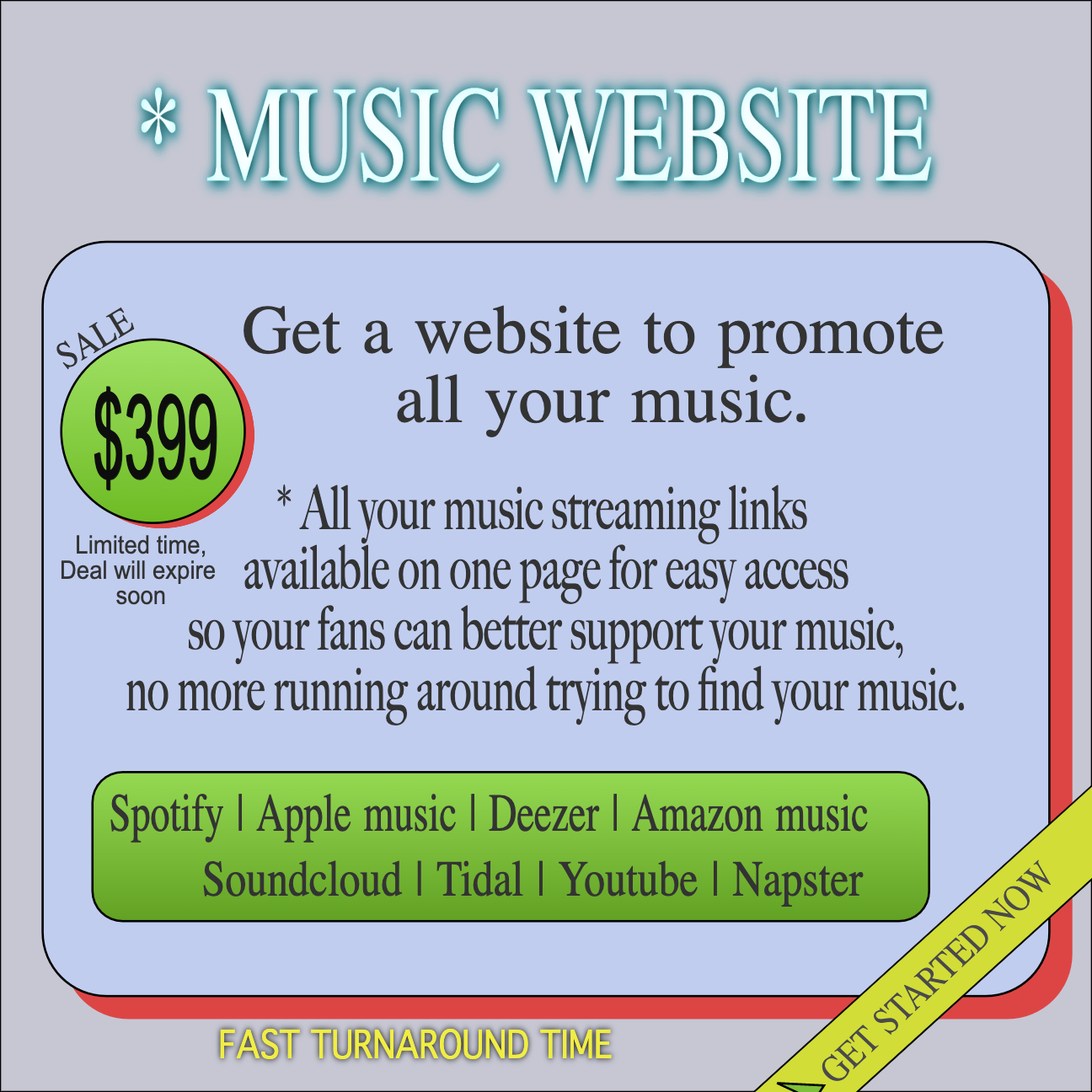 Music website design